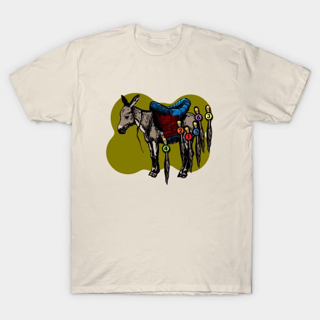 Retro Pin the Tail on the Donkey T-Shirt by GloopTrekker